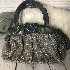 Crystal Studded Handbag by Blue Elegance